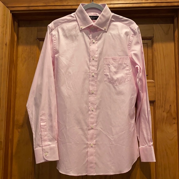Michael Andrews Bespoke pink Oxford shirt - Picture 1 of 6
